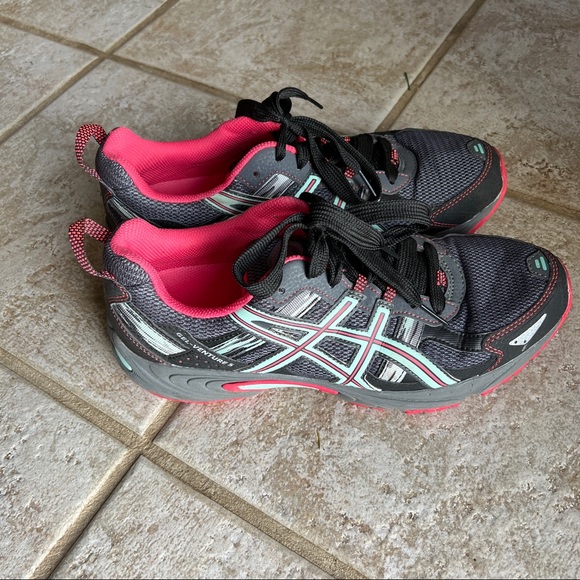 ASICS Running Shoes Gray/Pink/Mint Women’s size 10 - Picture 3 of 5